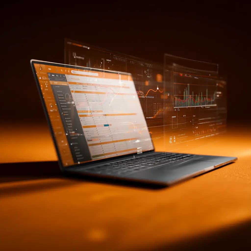 computer screen with applications